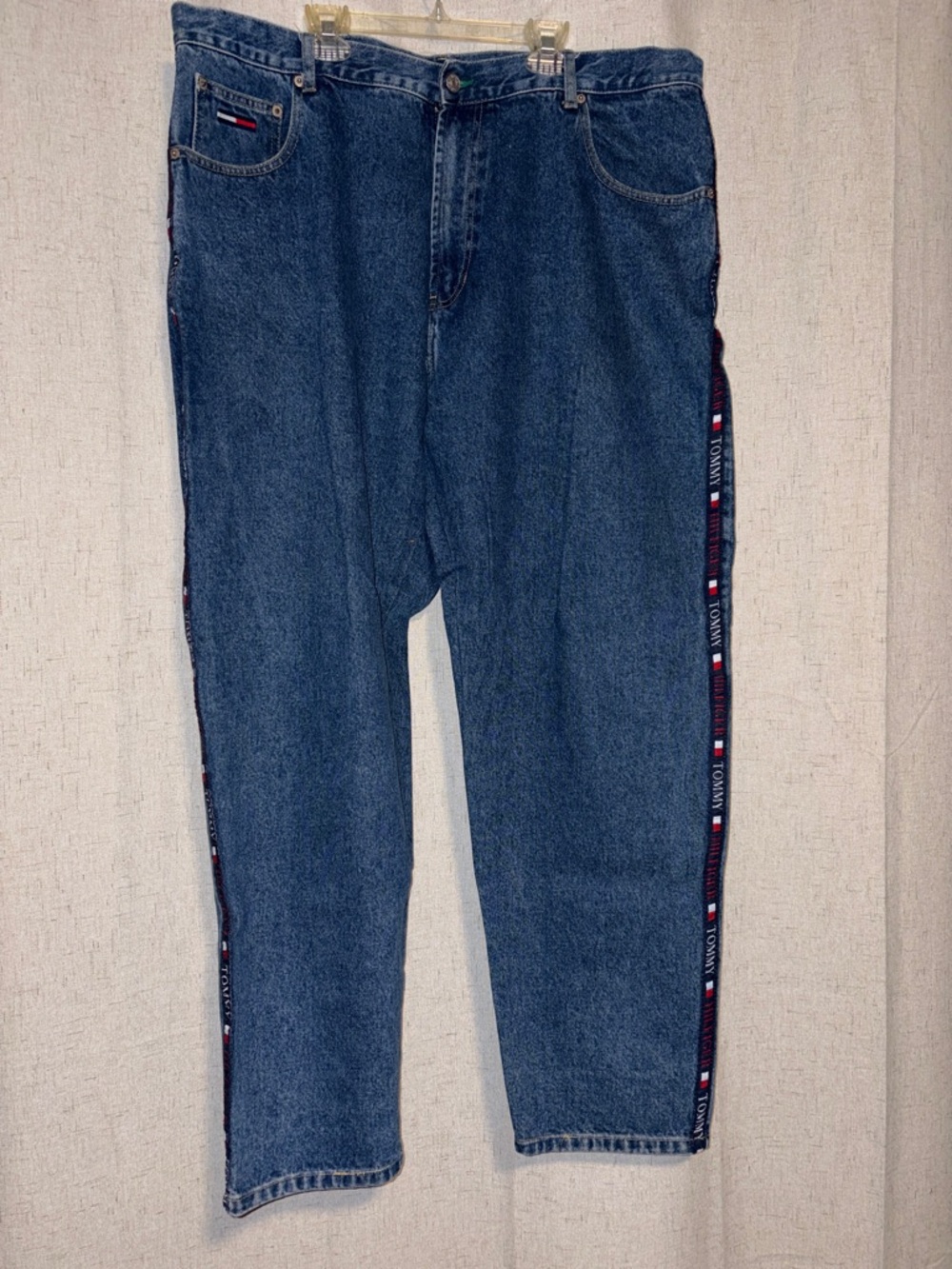 Tommy Hilfiger Blue Denim Jeans with Side Logo Tape